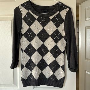 Sparkly argyle sweater